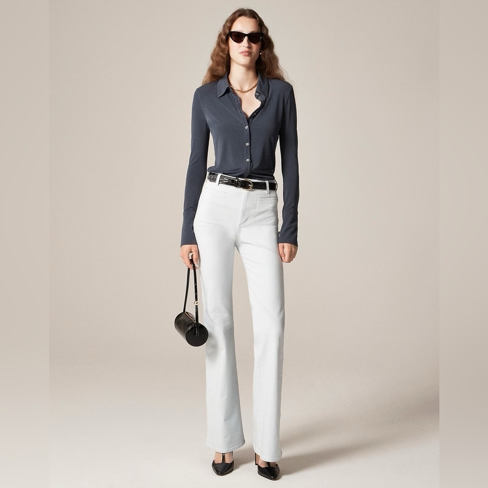 J.Crew Women’s Vintage flare pant in washed twill Light Blue - Size 32